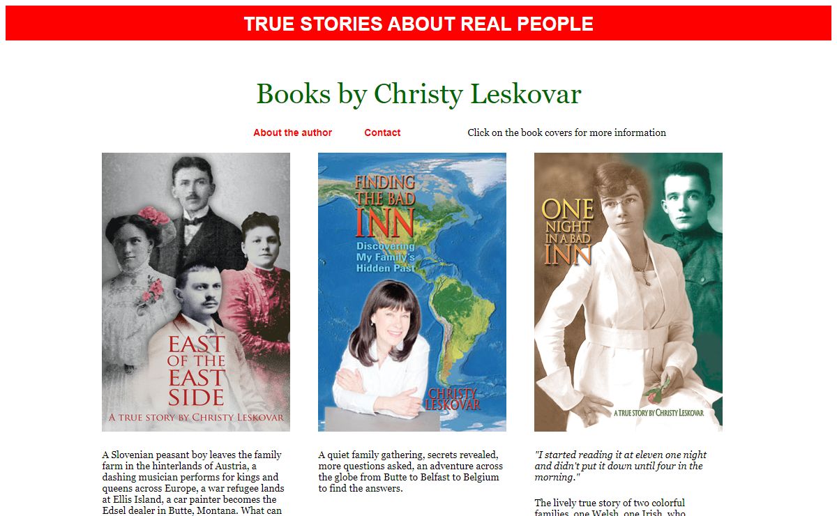 Books by Christy Leskovar