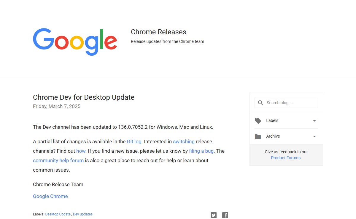 Chrome Releases