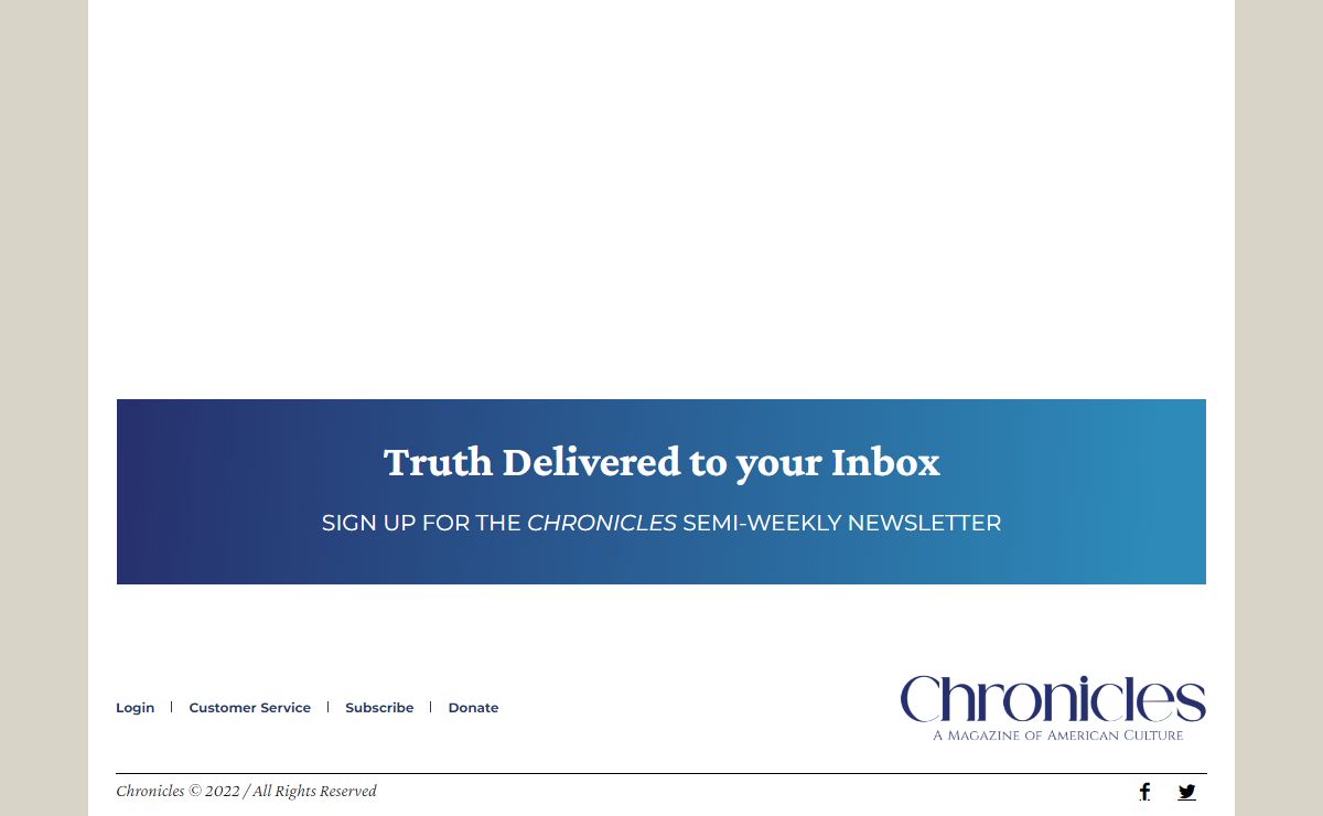 Chronicles Magazine : A Magazine of American Culture