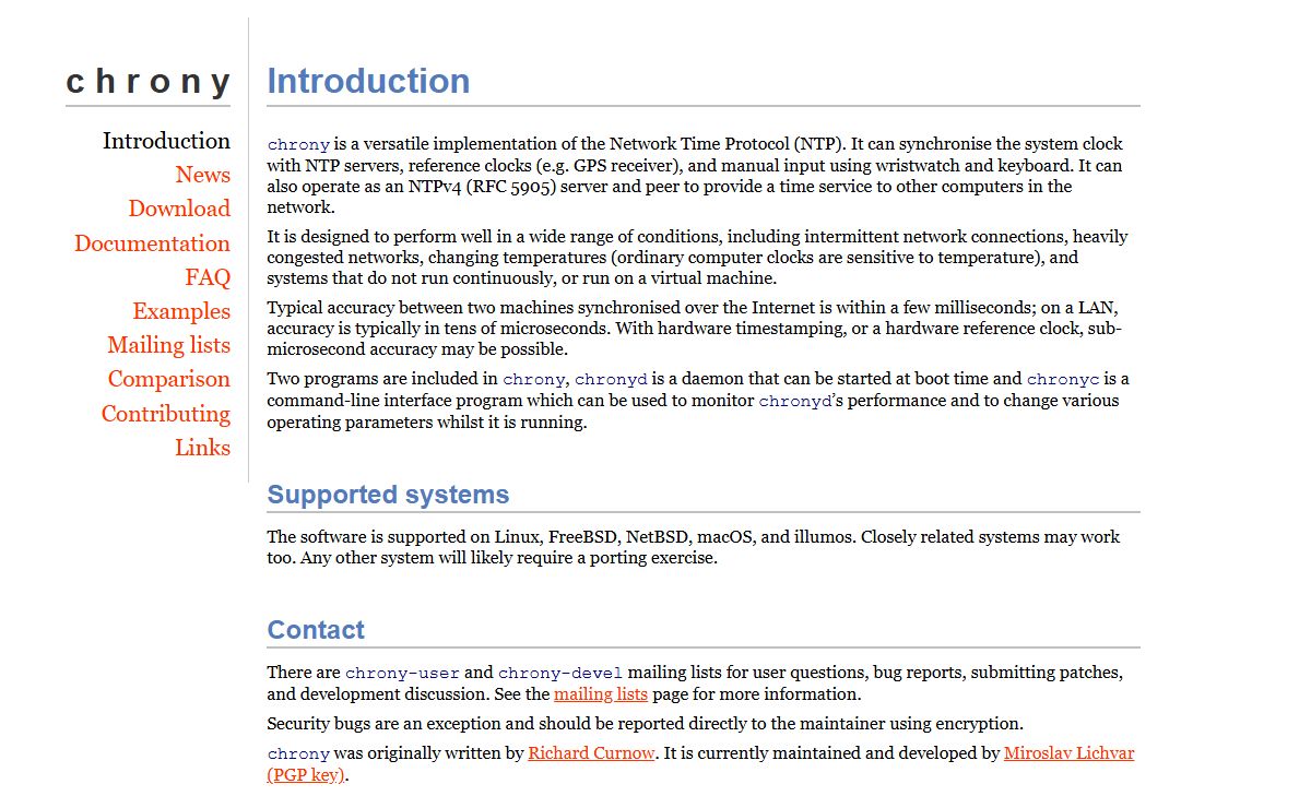 chrony – Introduction