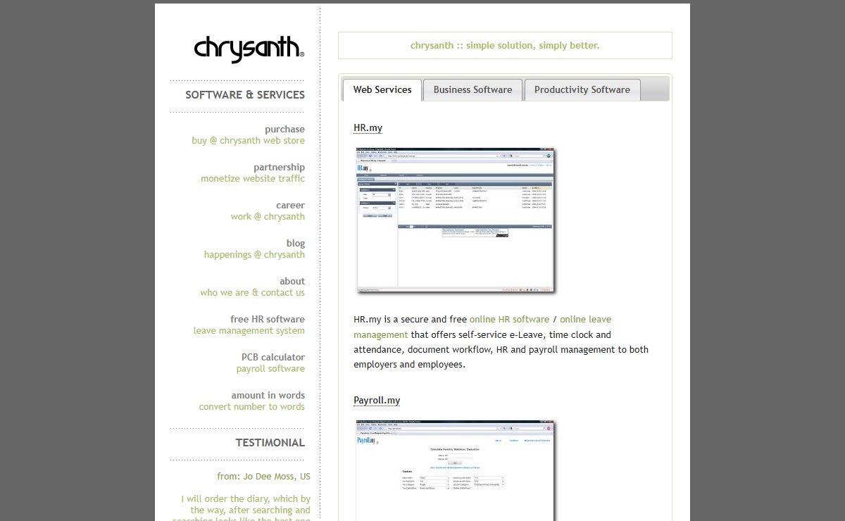 chrysanth :: simple solution, simply better.