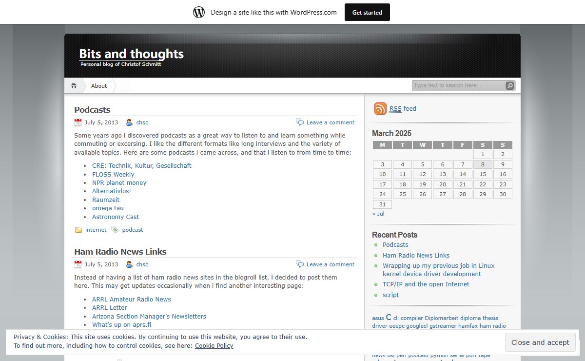 Bits and thoughts | Personal blog of Christof Schmitt