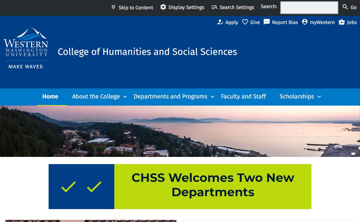 Home | College of Humanities and Social Sciences | Western Washington University