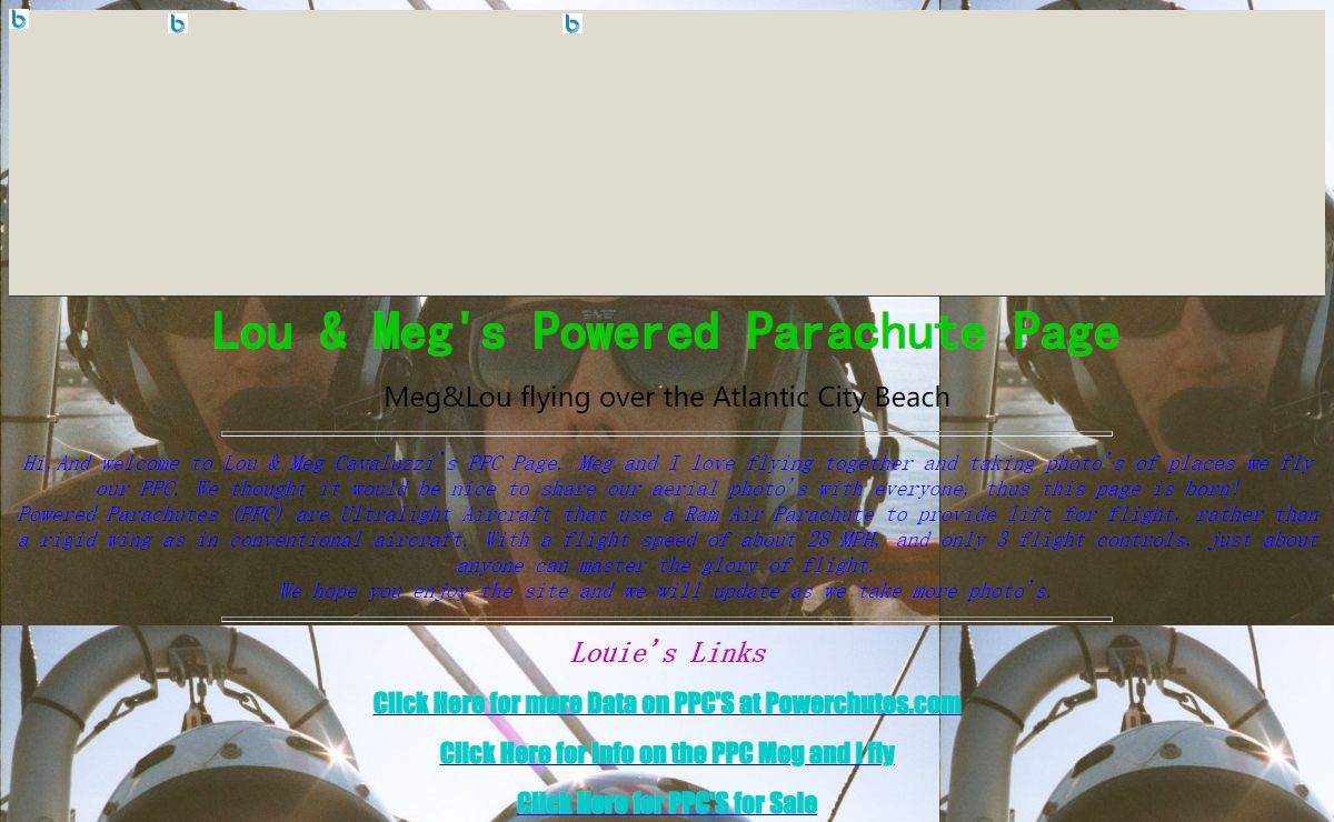Lou & Meg's Powered Parachute Page