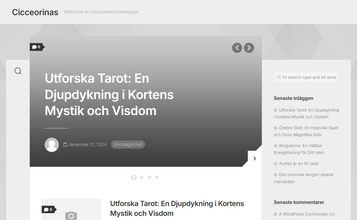 Cicceorinas – Welcome to Cicceorinas homepage
