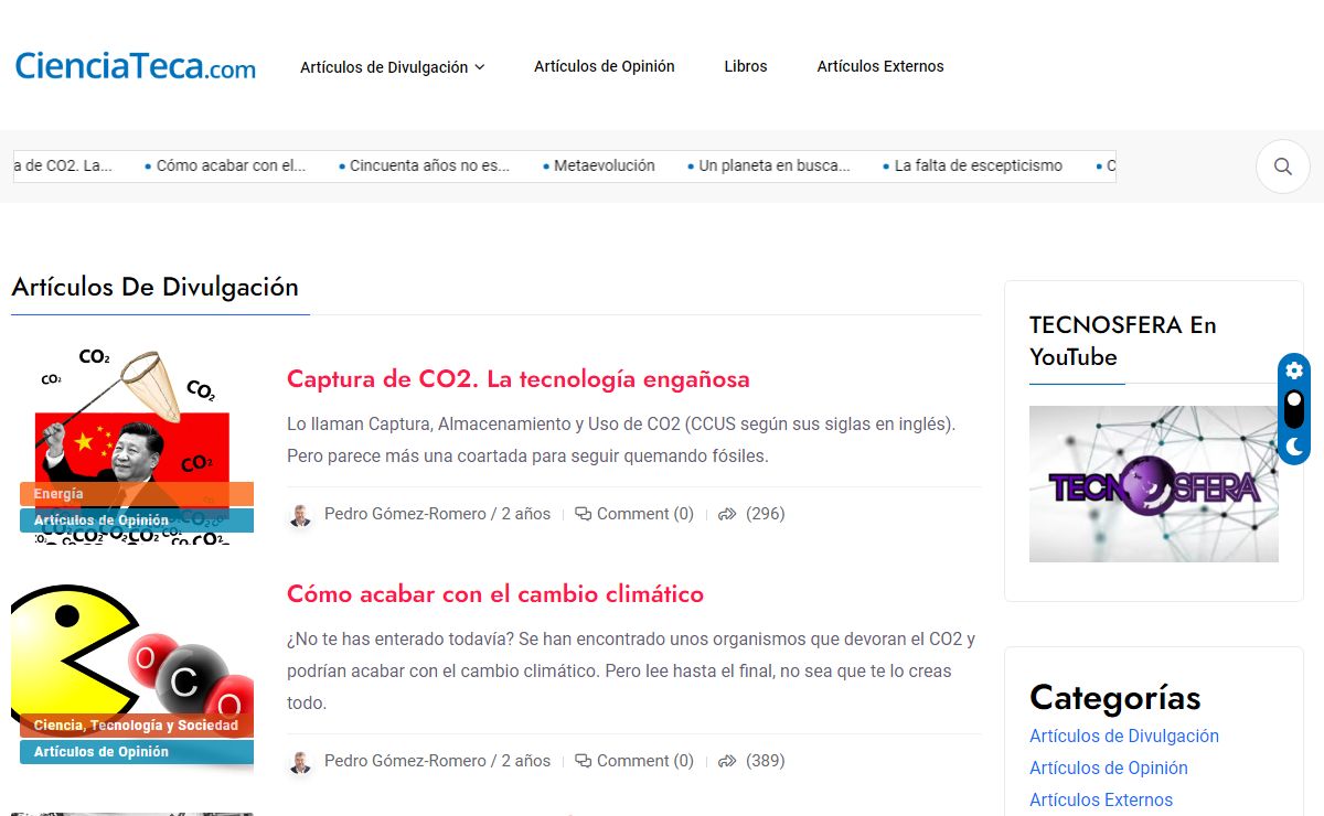 CienciaTeca – Divulgación científica. Ciencia para Todos. Ciencia, Tecnología y Sociedad.