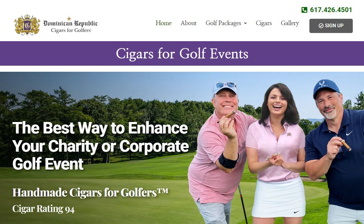 Enhance your golf tournament with cigar girls and cigars for golfers