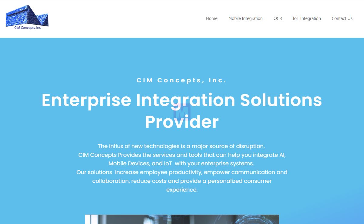 CIM Concepts, Inc. – IoT, mobile integration, OCR, Neural Networks, SAP Mobile Integration