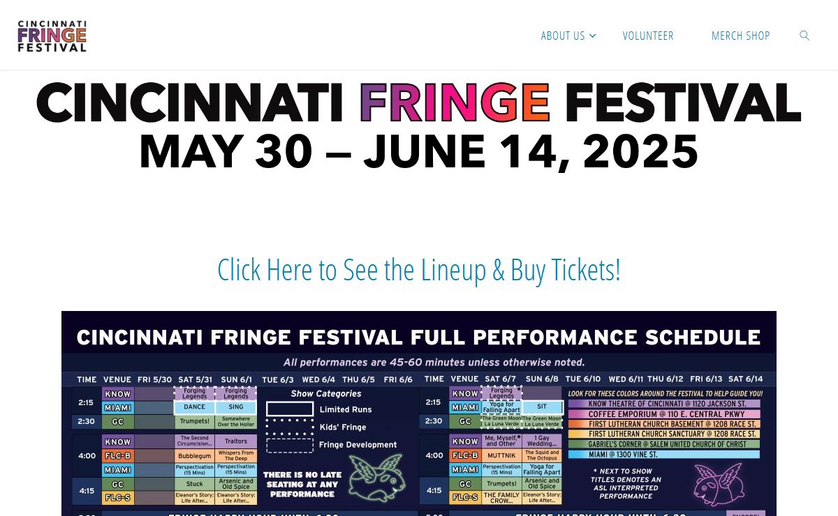 Cincinnati Fringe Festival – Cincinnati's Summer Theatre Party!