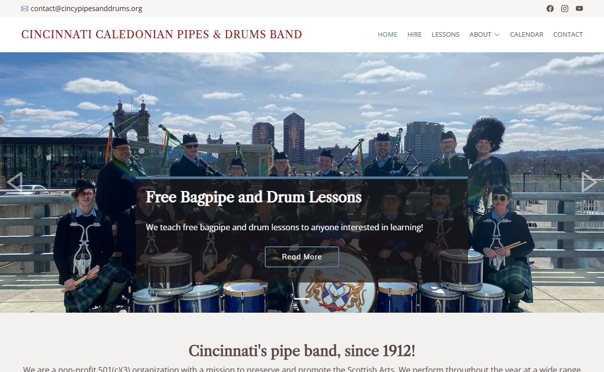 Cincinnati Caledonian Pipes & Drums Band - Home