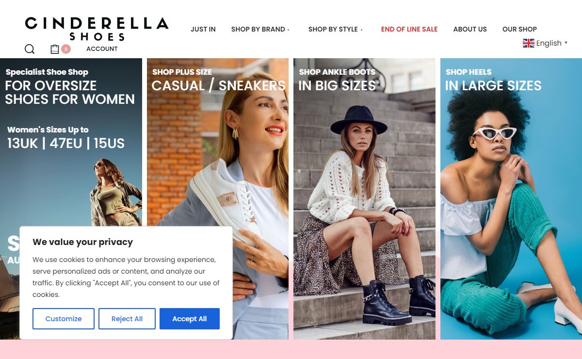 Cinderella Shoes | Beautiful Women’s Shoes in Larger Sizes
