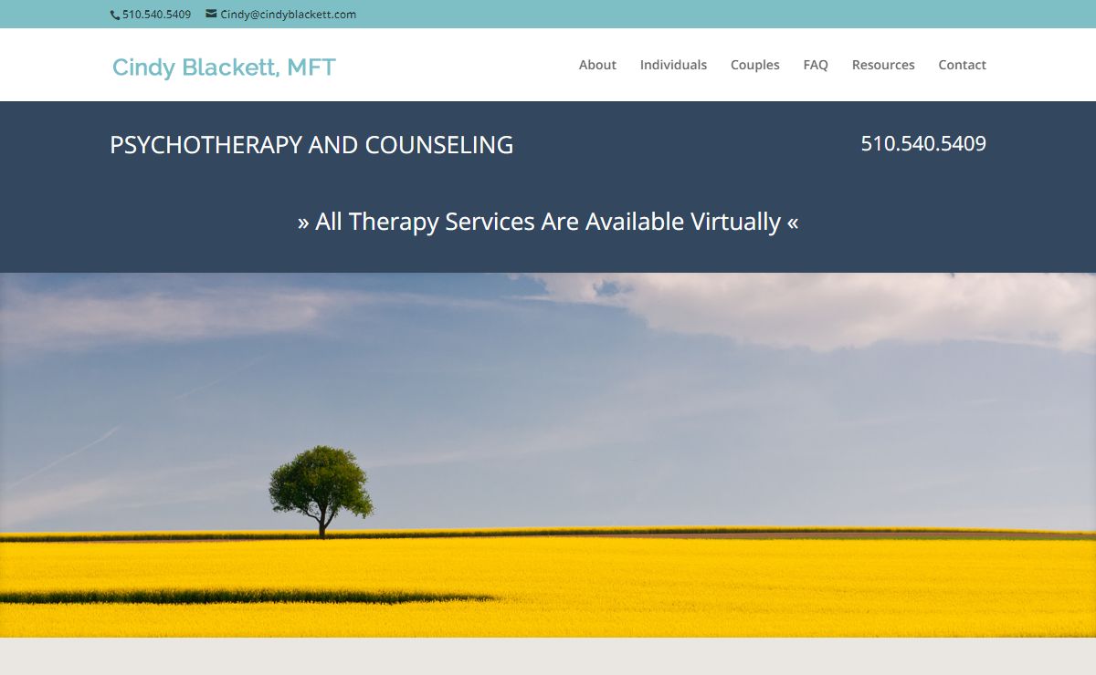Cindy Blackett | Licensed Mariage & Family Therapist