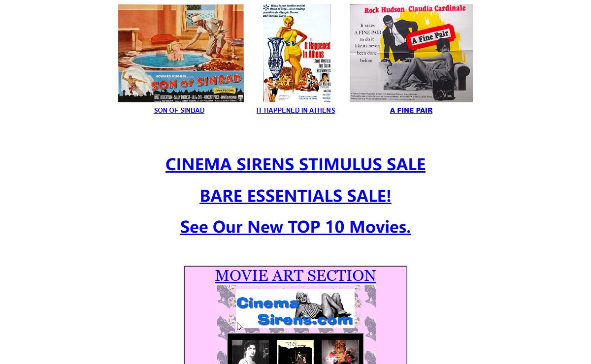 BRIGITTE BARDOT, SOPHIA LOREN, ANN-MARGRET, GINA LOLLOBRIGIDA, etc. at CINEMA SIRENS