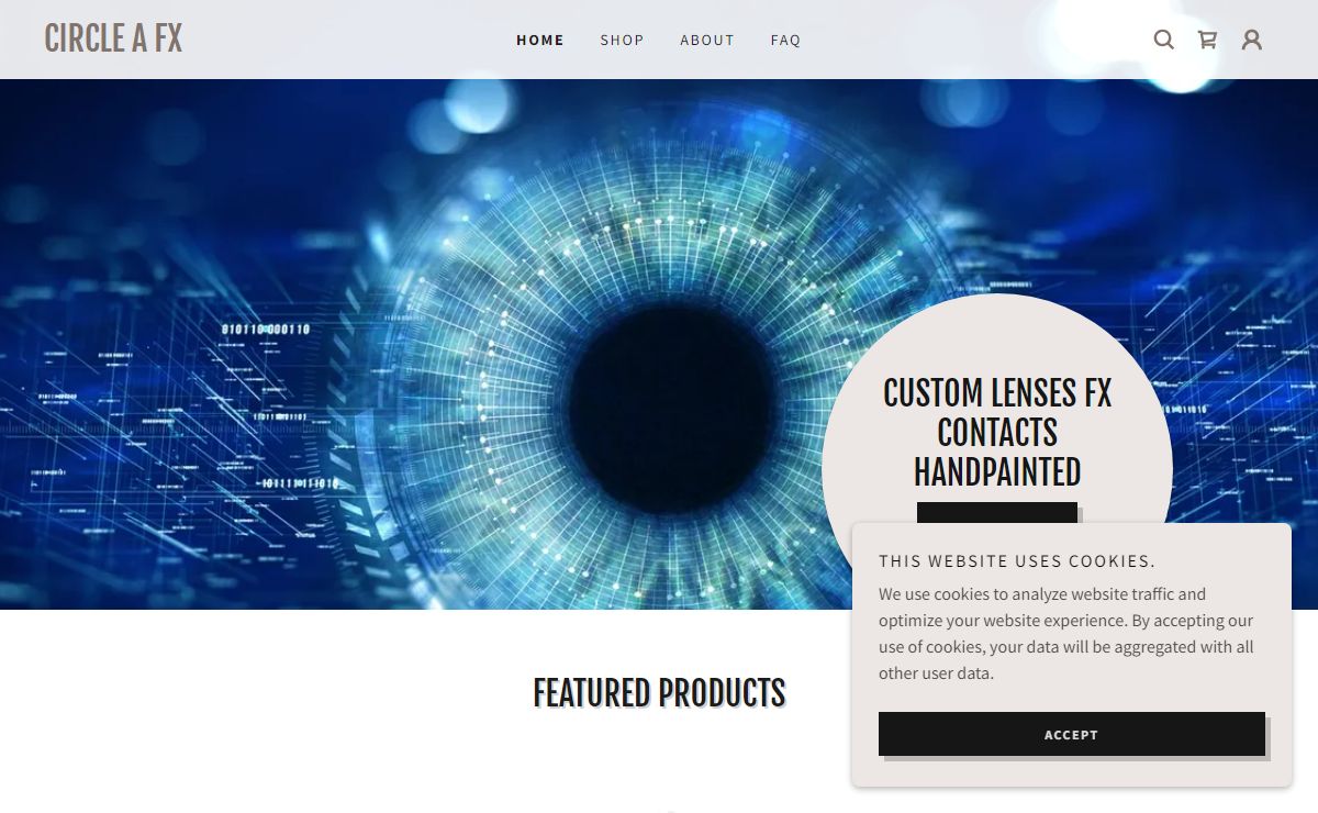 Buy Handpainted Contact Lenses Online - Circle A FX