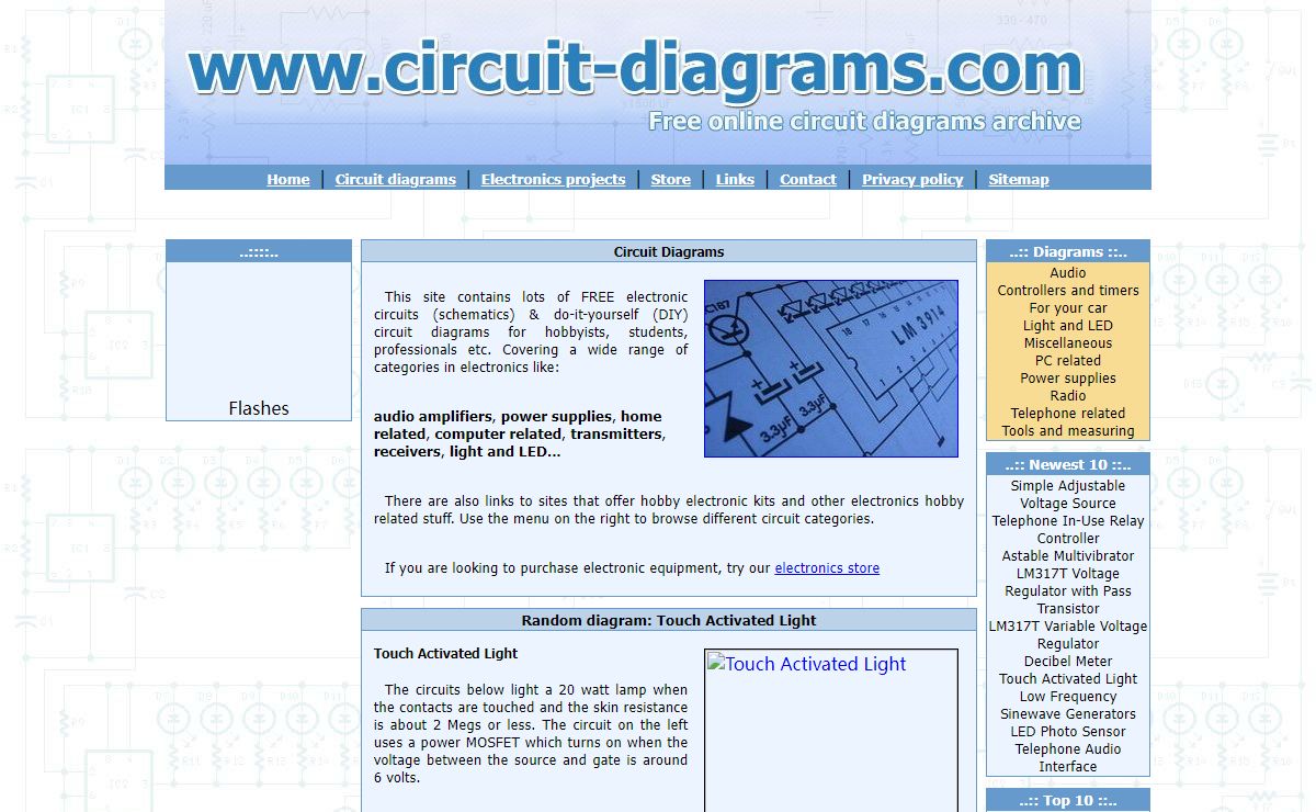 Electronic circuit diagram database