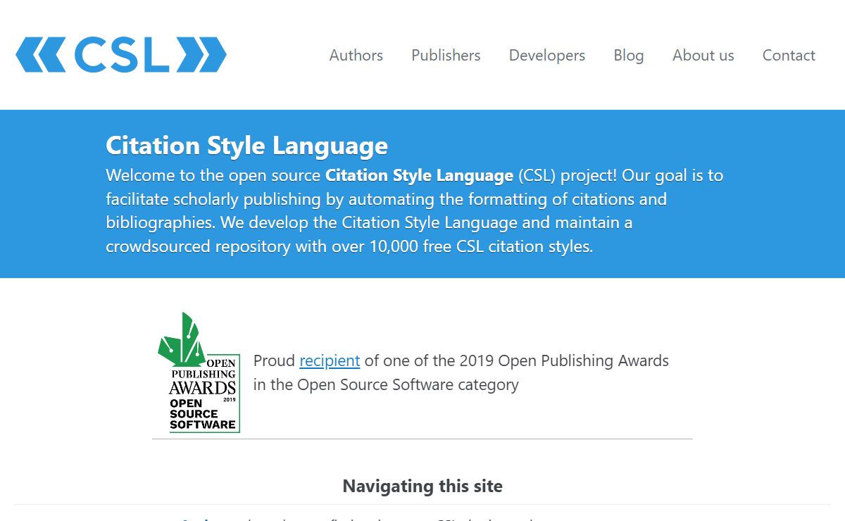 Citation Style Language - Citation Style Language