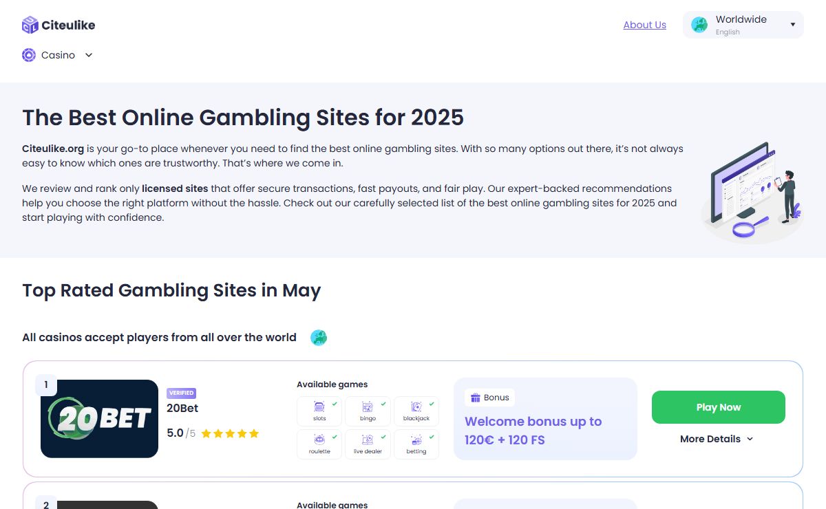 Gambling Sites for Real Money: Best Sites 2025 | Citeulike