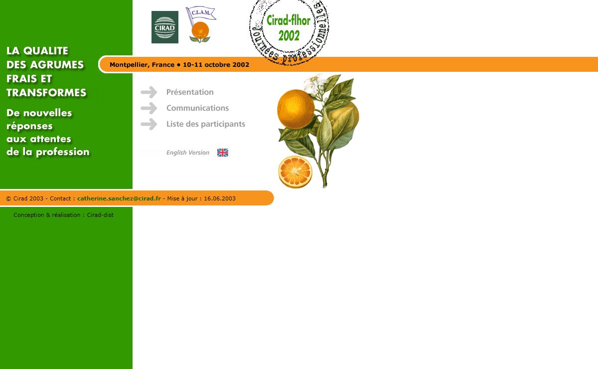 CITRUS2002 - La qualité des agrumes frais et transformés : de nouvelles réponses aux attentes de la profession - Montpellier - France - 10 et 11 octobre 2002