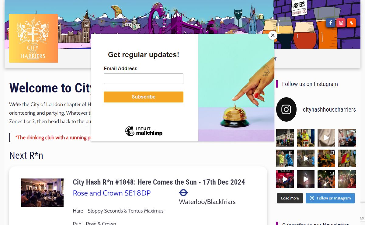 City Hash House Harriers – Hashing the Heart of London
