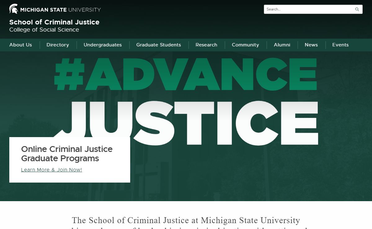 School of Criminal Justice | Michigan State University
