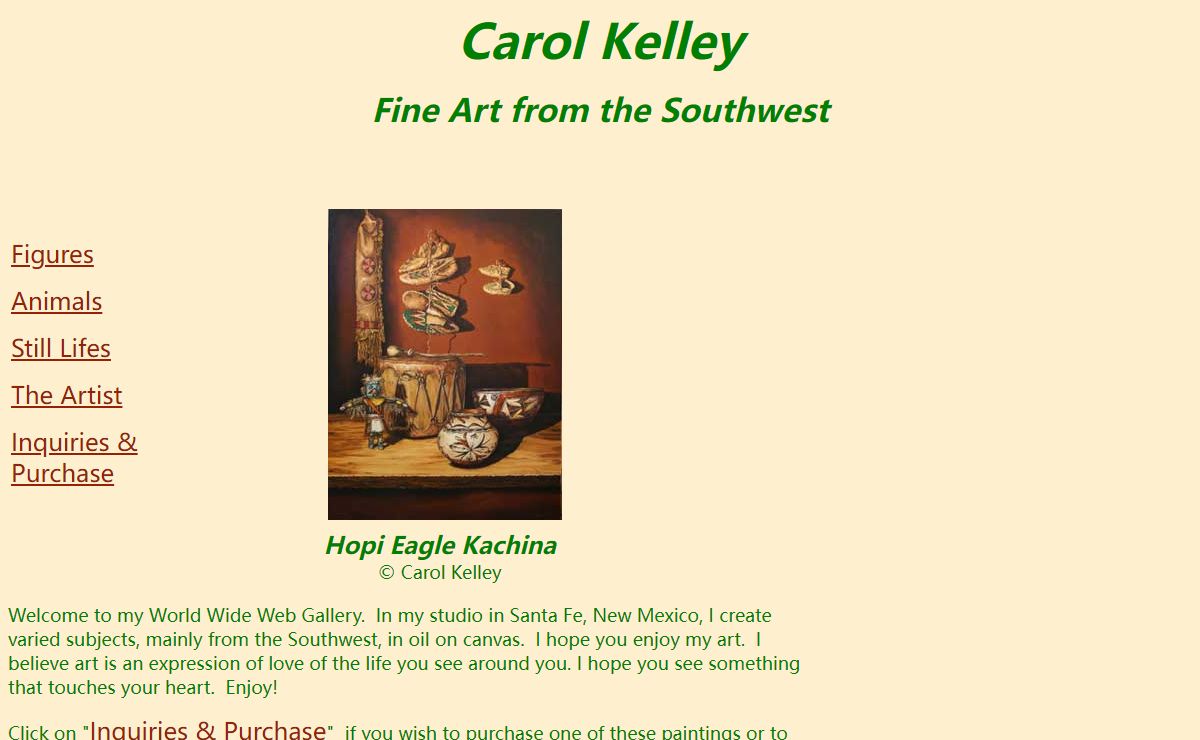 Carol Kelley - Realistic Southwest Oil Paintings - Studio Gallery