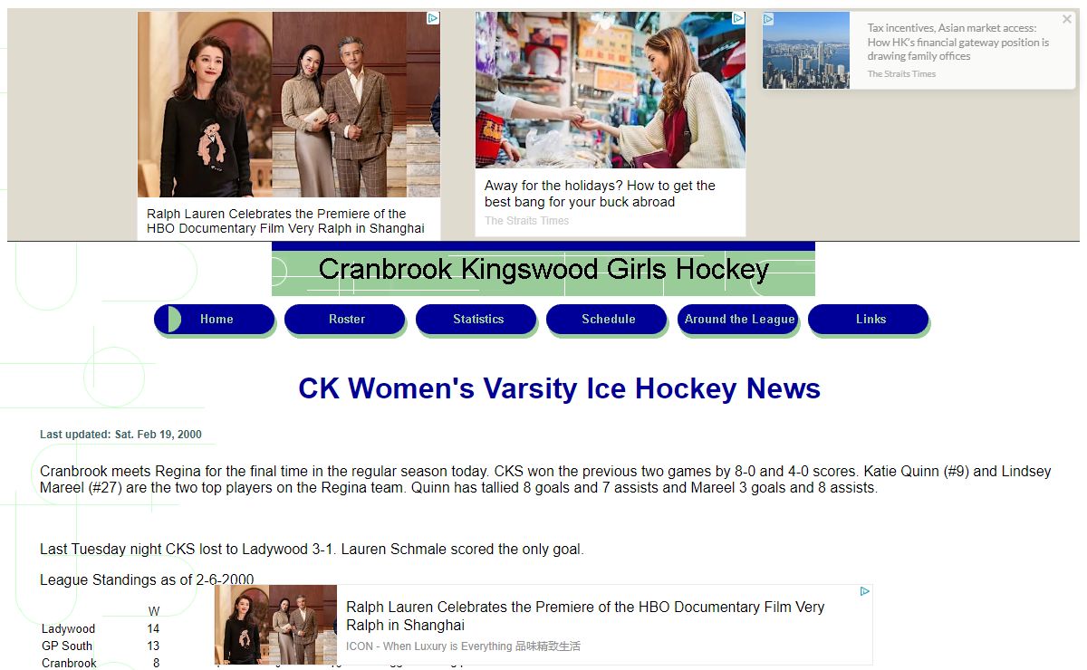 Cranbrook Kingswood Girls Hockey