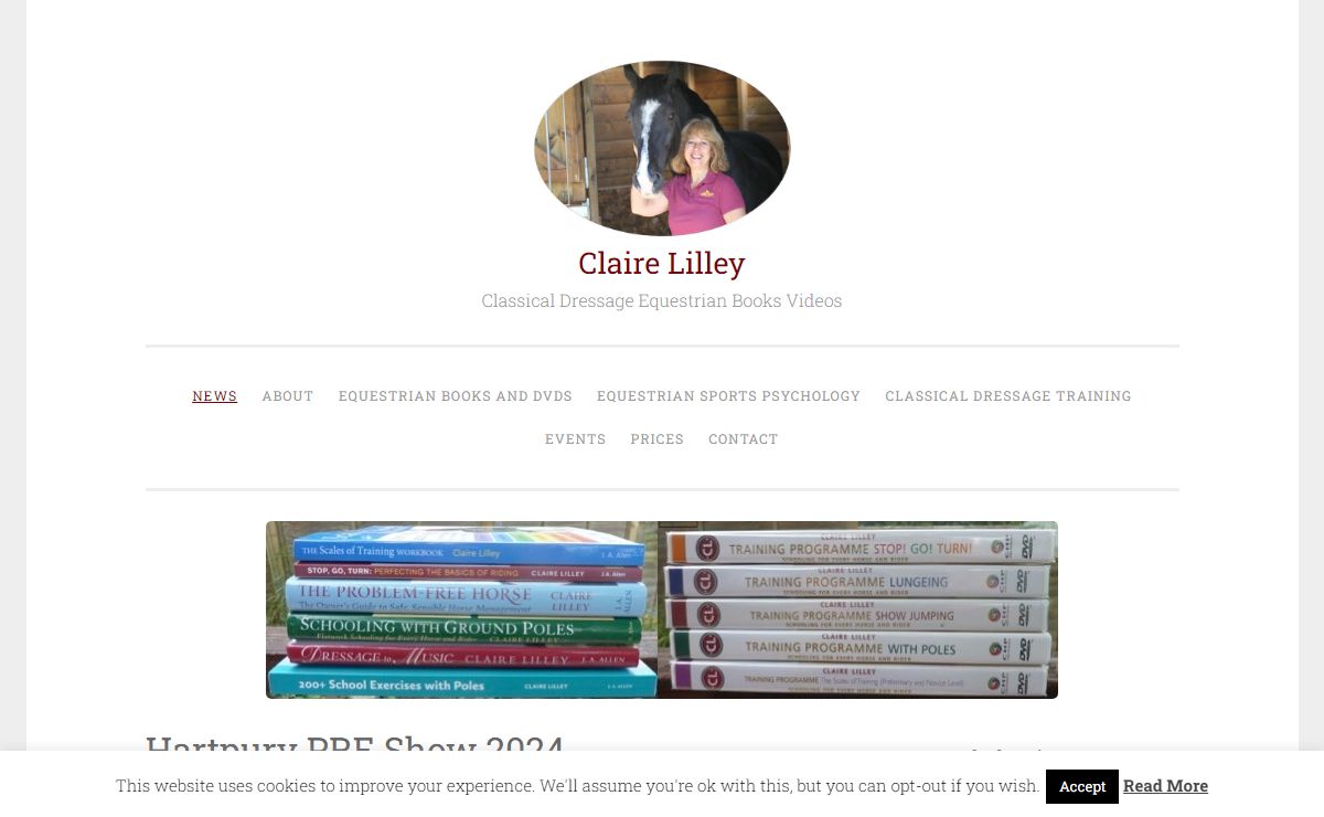Claire Lilley - Classical Dressage Equestrian Books Videos