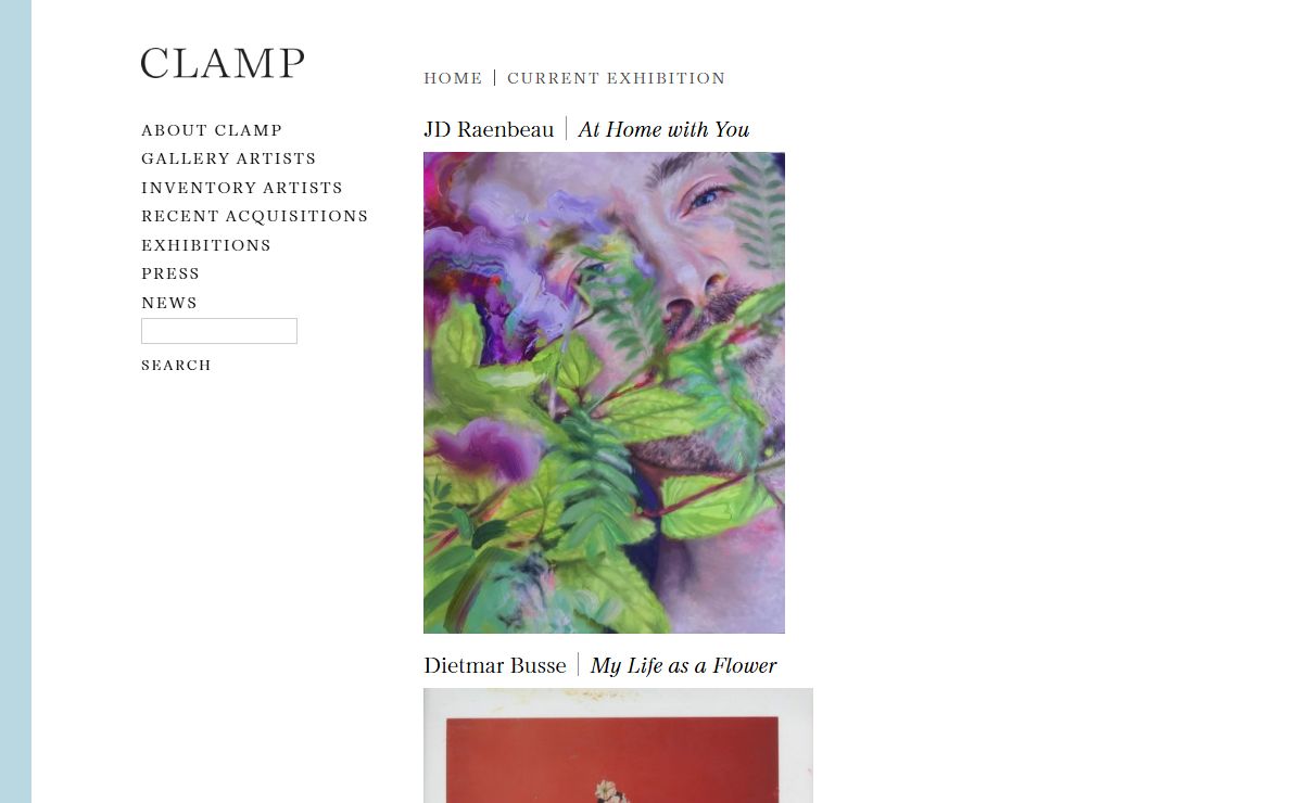 CLAMP | CLAMP represents a wide range of emerging and mid-career artists of all media with a specialization in photography.