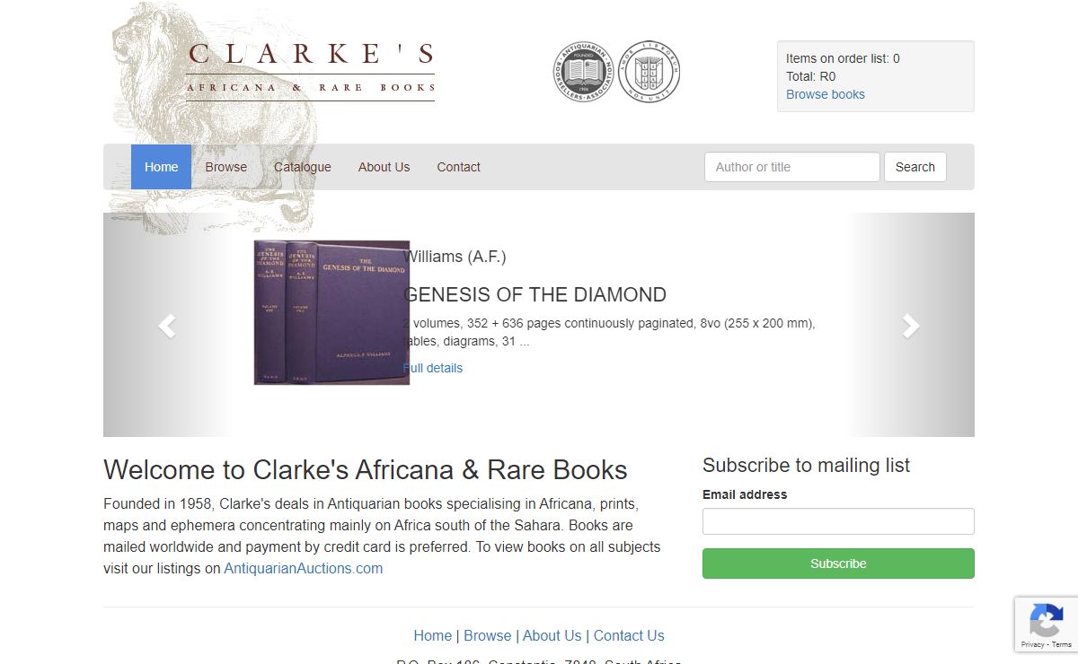 Clarke's Africana & Rare Books