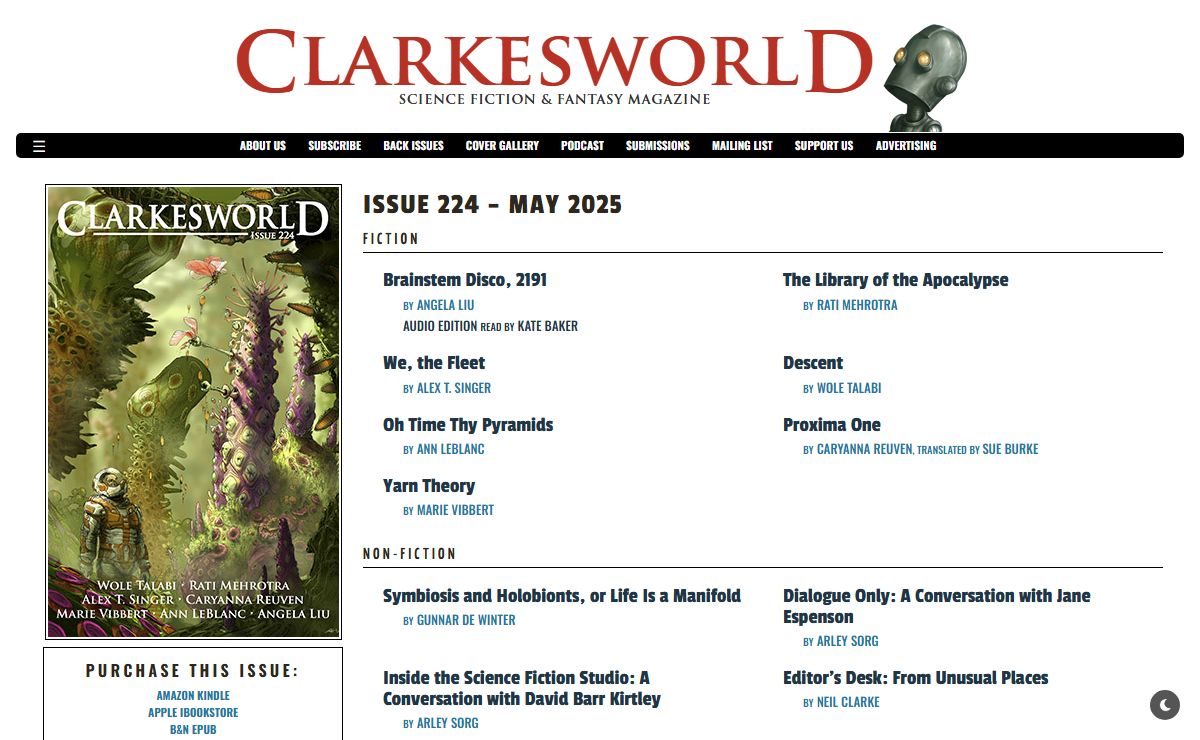 Clarkesworld Magazine – Science Fiction & Fantasy