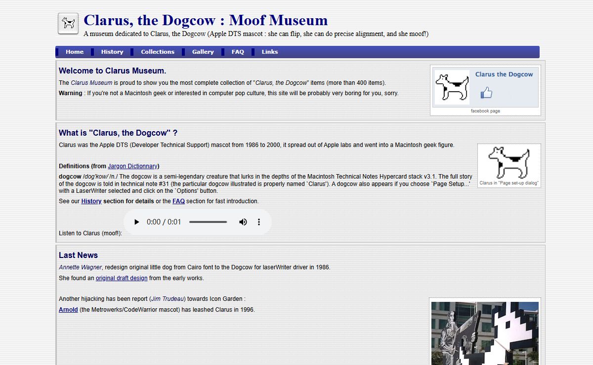 Clarus the DogCow Museum - Moof
