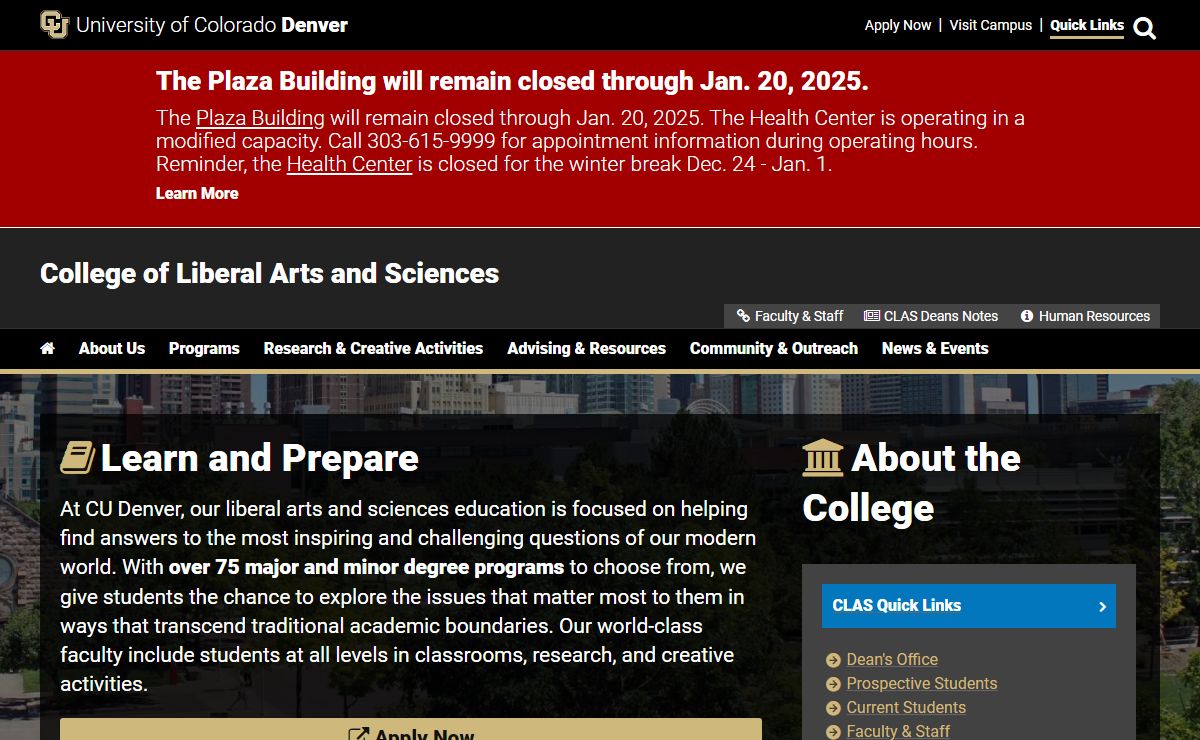 College of Liberal Arts and Sciences | CU Denver