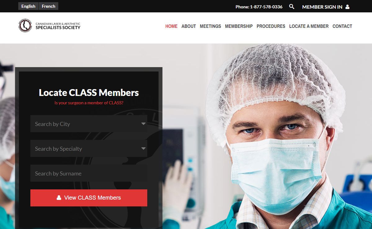 The Canadian Laser Aesthetic Surgery Society (CLASS) - Dedicated to educational excellence in cosmetic laser surgery.