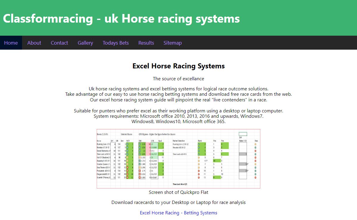 Uk Horse Racing Systems - Free Betting Software tipster