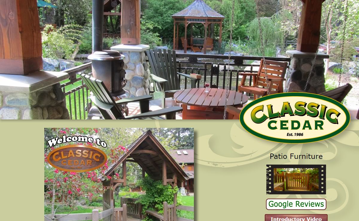 Patio Furniture - Classic Cedar Garden Furniture and Gazebos