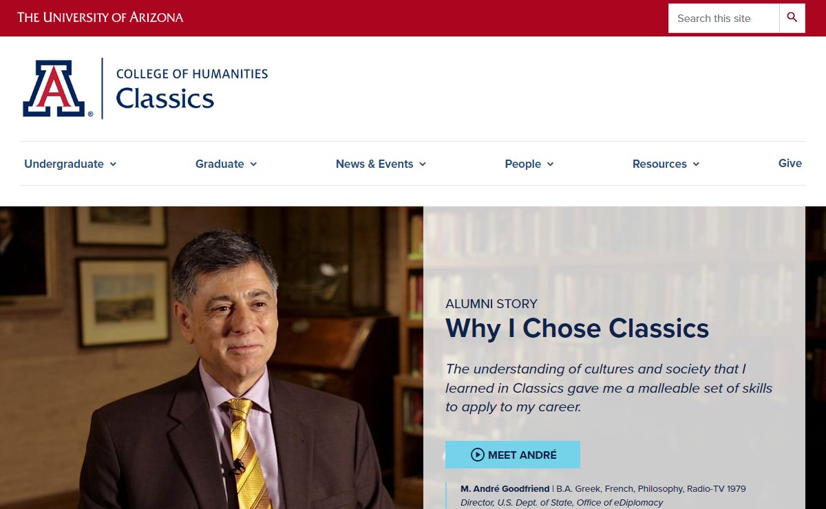 Welcome | Classics | Department of Religious Studies & Classics | University of Arizona