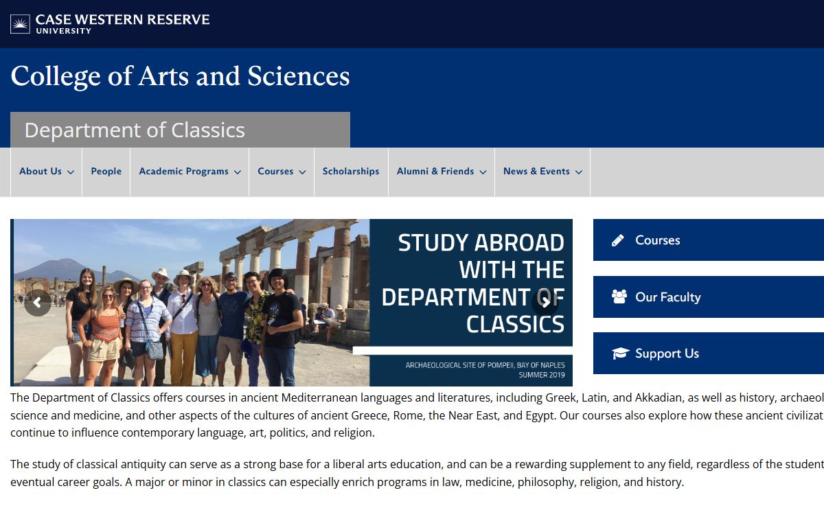 Department of Classics – Case Western Reserve University