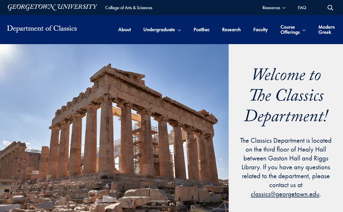 Department of Classics | Georgetown University