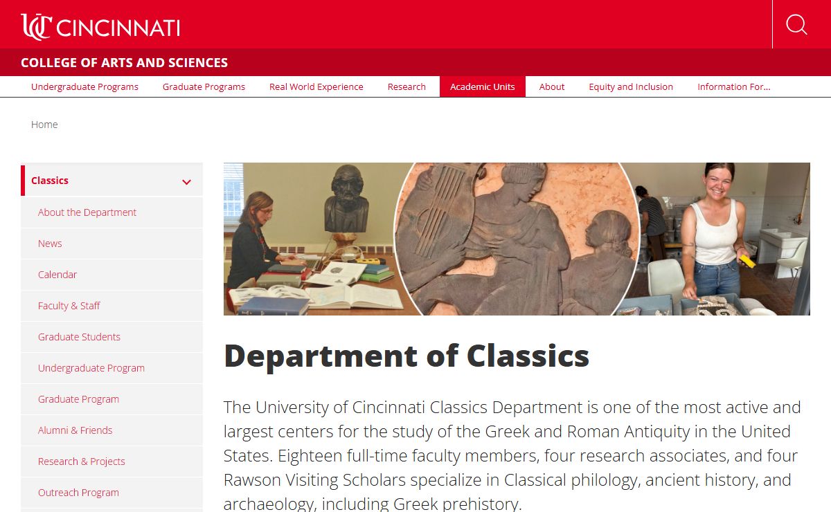 Classics, University of Cincinnati