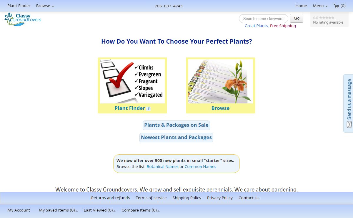 Classy Groundcovers - Quality Ground Cover Plants, Free Shipping
