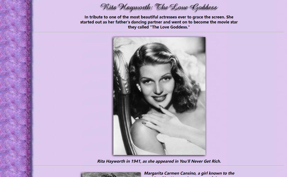 Rita Hayworth: The Love Goddess