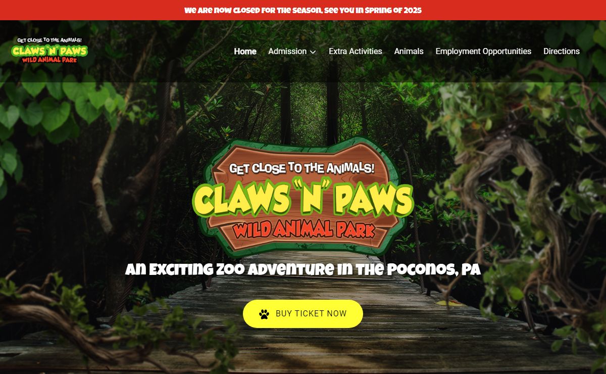 Claws N Paws | Visit Our Wild Animal Park in Poconos, PA