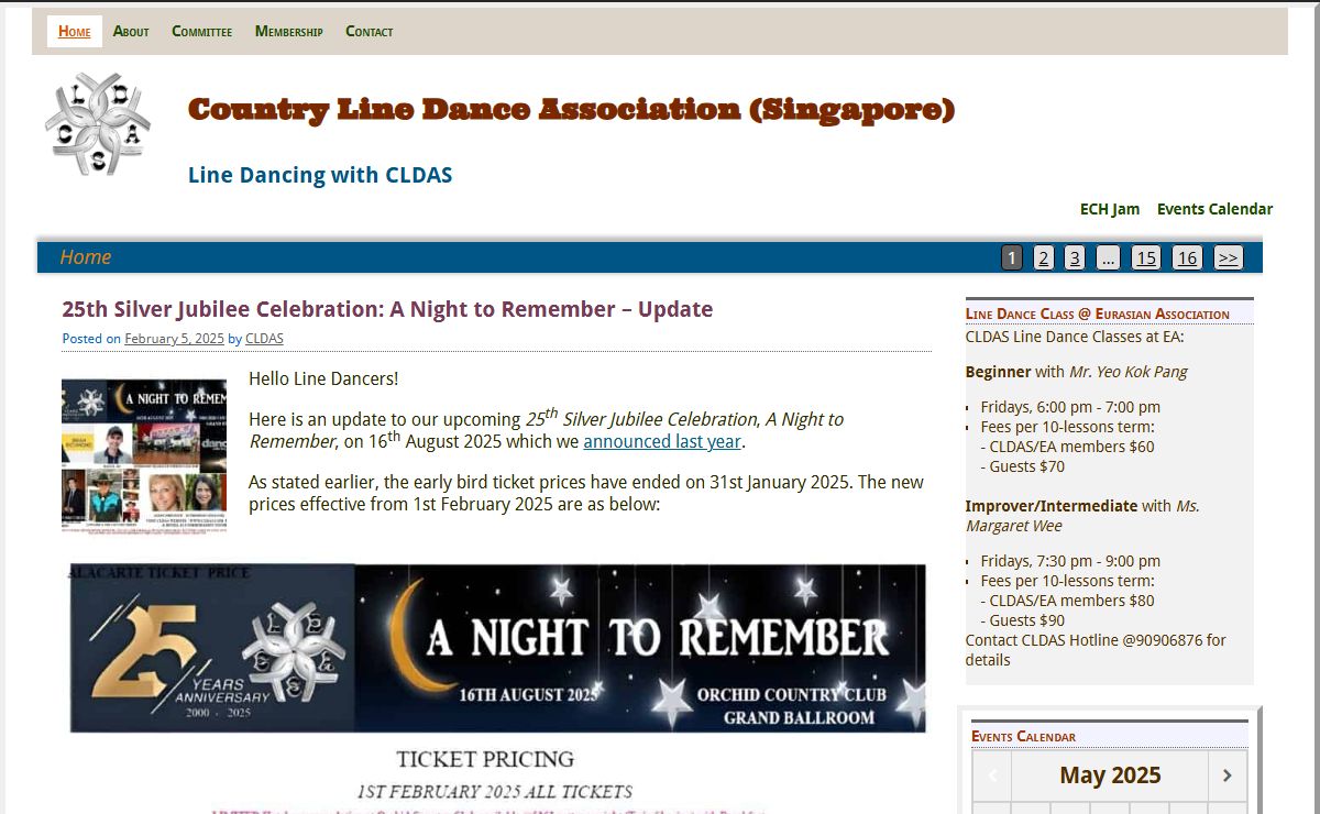 Country Line Dance Association (Singapore) – Line Dancing with CLDAS