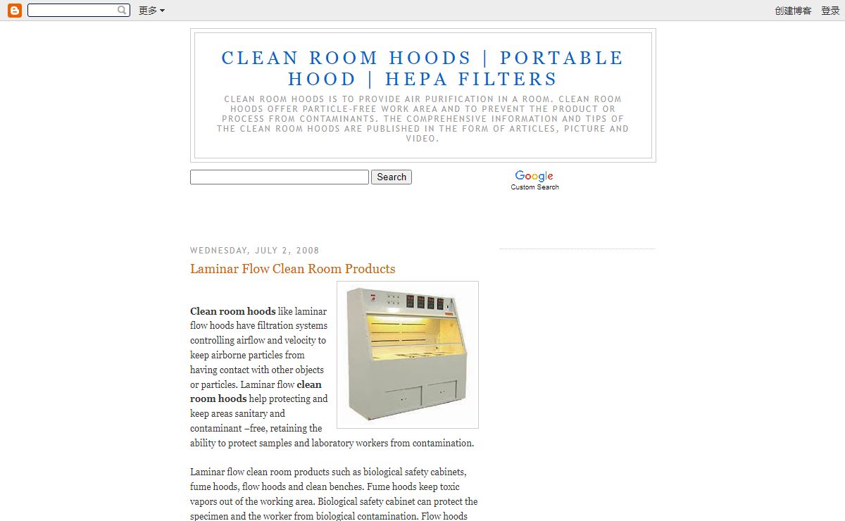Clean Room Hoods | Portable Hood | HEPA Filters