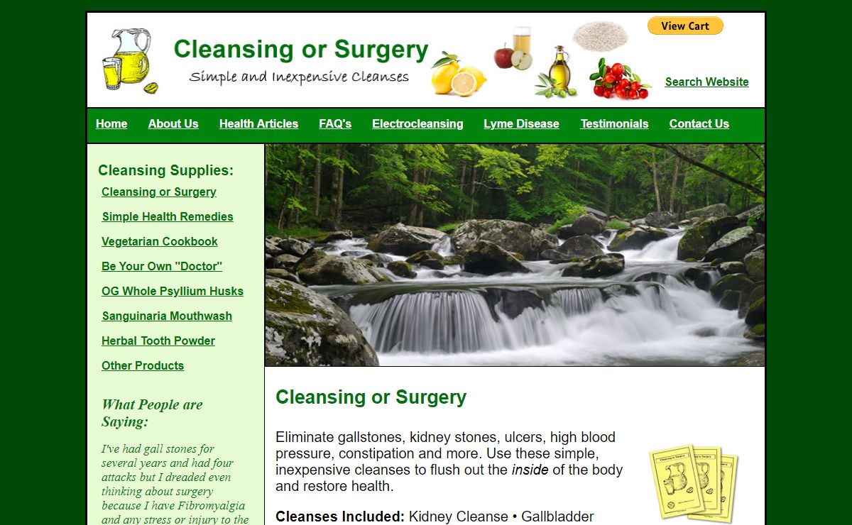Cleansing or Surgery - Home