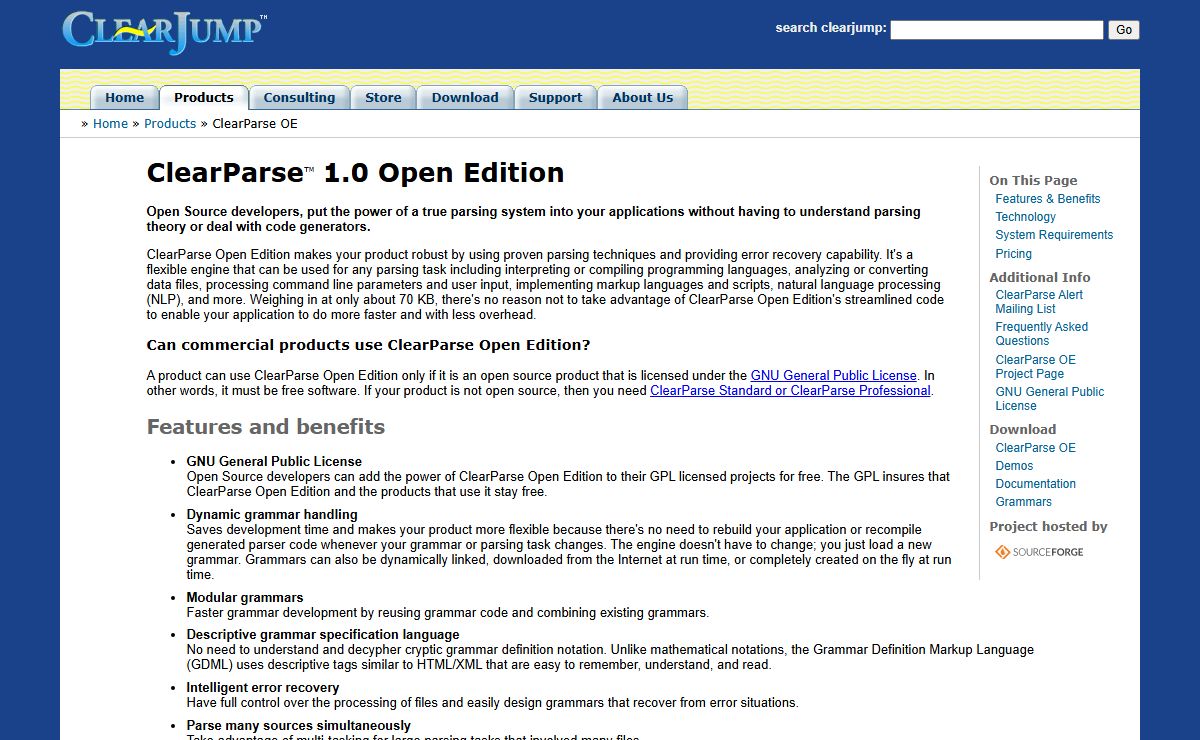ClearJump - ClearParse Parser Engine and SDK
