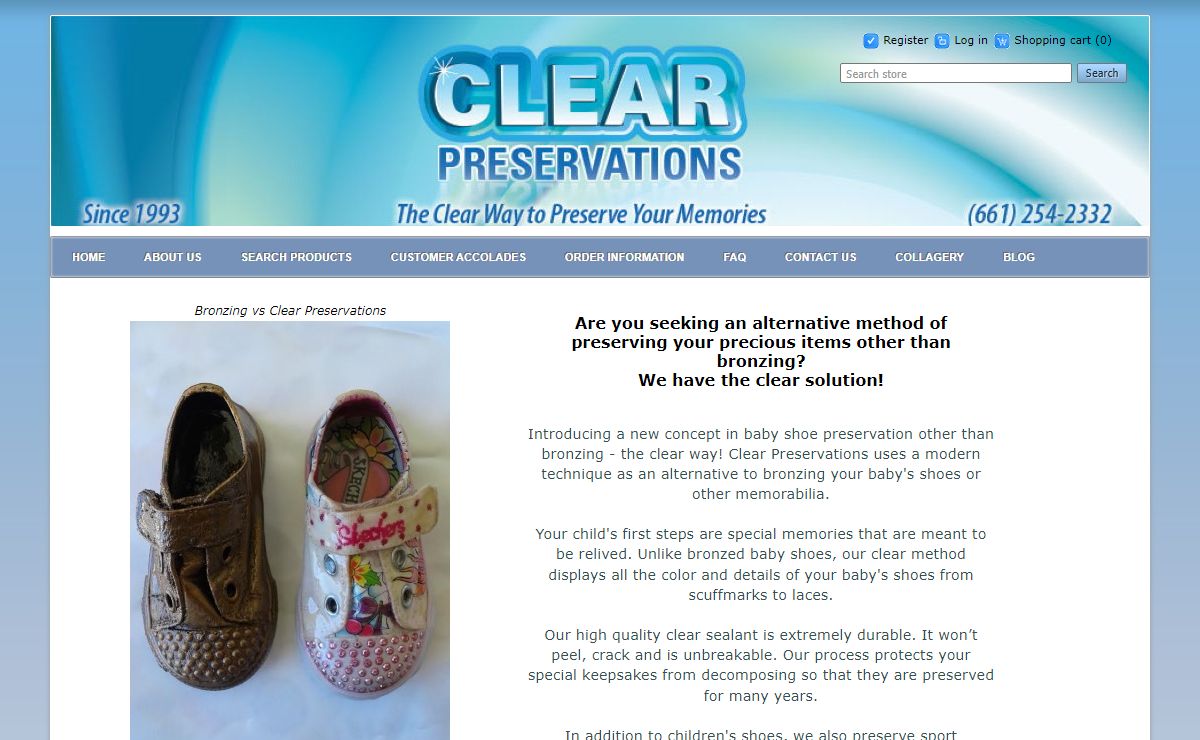 Clear Preservations - The bronzing alternative!