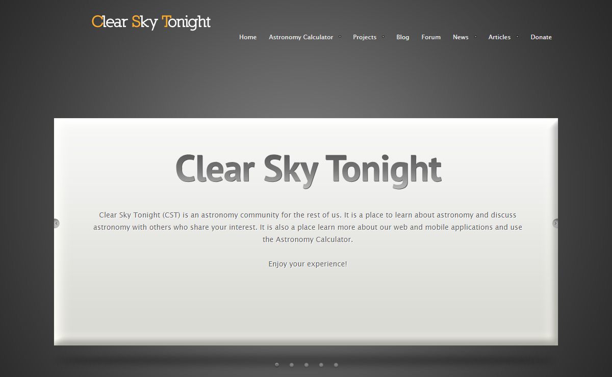 Clear Sky Tonight | Astronomy Community | Astronomy for the rest of us