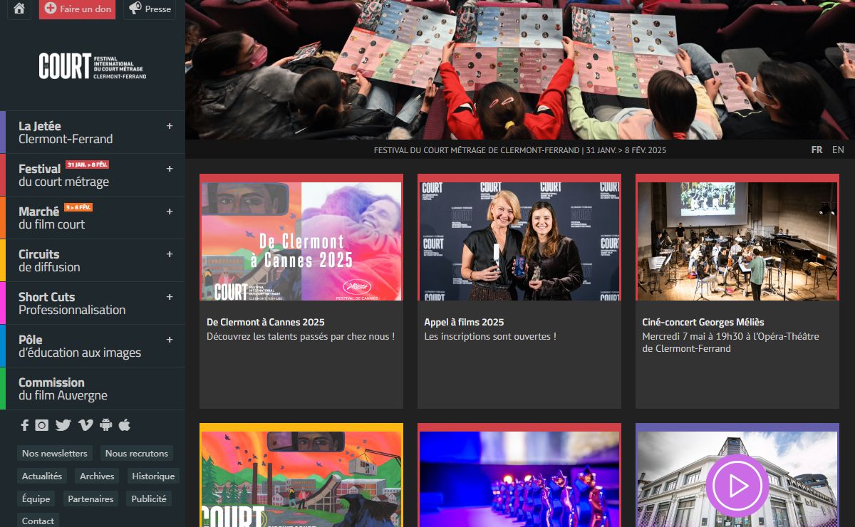 Clermont ISFF | Festival du court métrage de Clermont-Ferrand | 31 Janv. > 8 Fév. 2025
