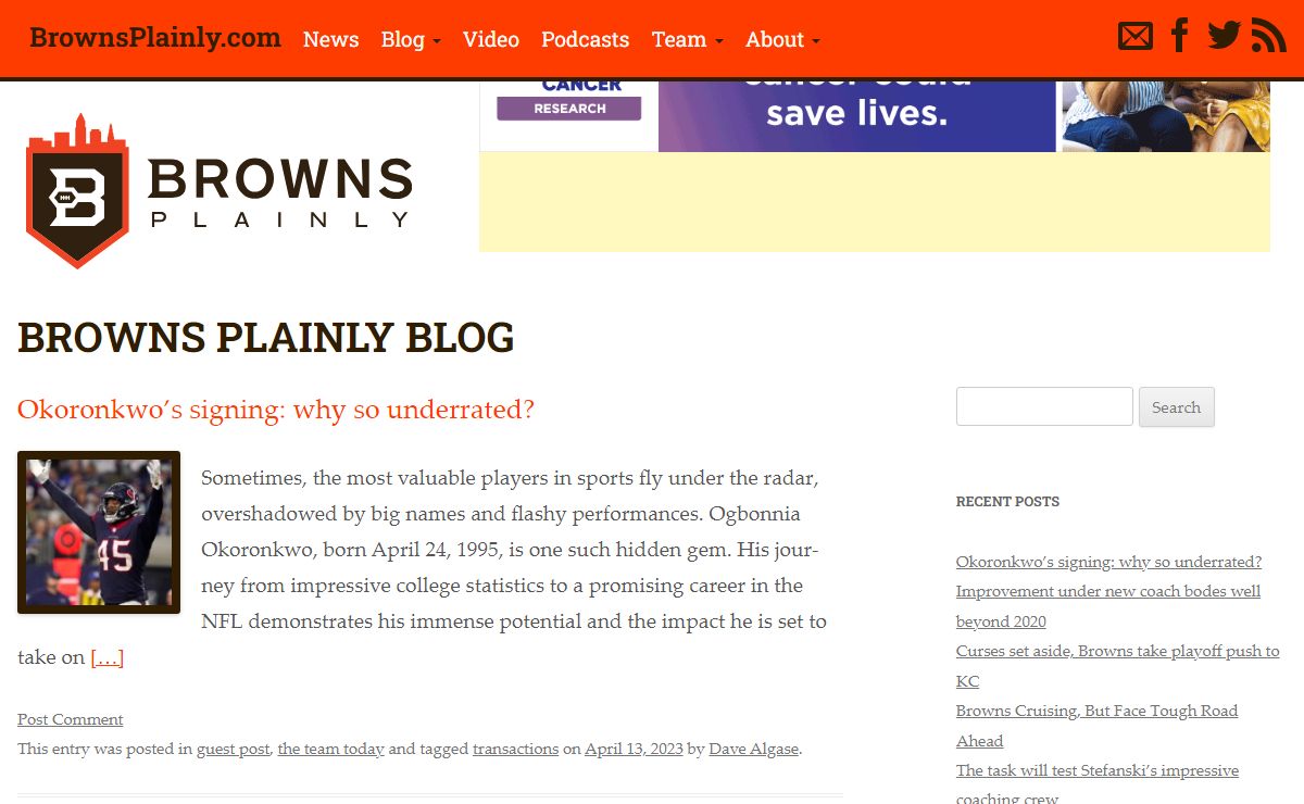 Cleveland Browns Blog - Browns Plainly
